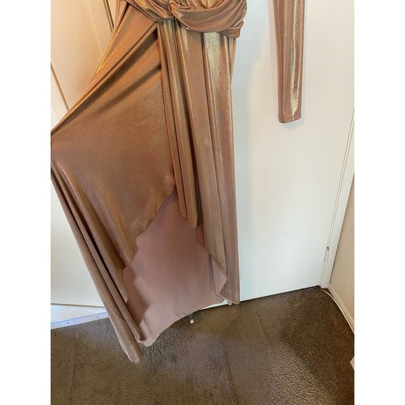 Patrizia Pepe Abido Dress Old Gold NWT Size 3 - Picture 5 of 12
